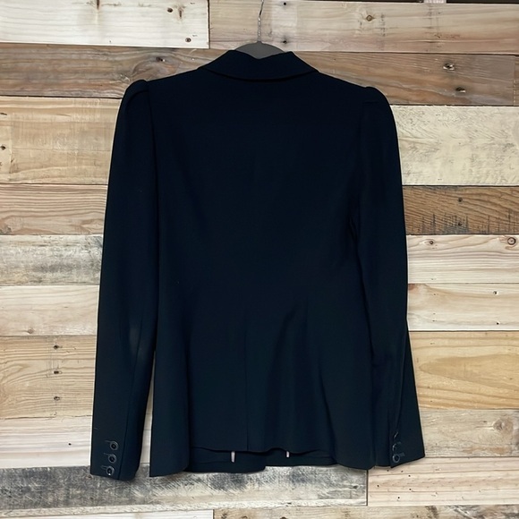 White House Black Market size 2 black one button closure blazer with pockets - Picture 9 of 9
